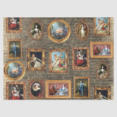 Beroemde Rococo Art Framed Antiek Decoupage Tissuepapier (Voorkant)