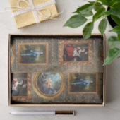 Beroemde Rococo Art Framed Antiek Decoupage Tissuepapier (Geschenk)