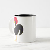 beroemde rooster van Barcelona 01 Tweekleurige Koffiemok (Voorkant links)