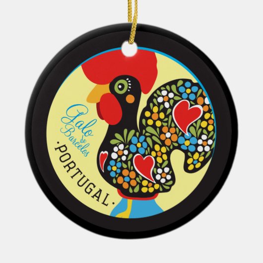 beroemde rooster van Barcelona #06 - Galo Barcelos Keramisch Ornament (Voorkant)