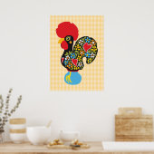 beroemde rooster van Barcelona Nr 06 Poster (Keuken)