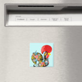 beroemde rooster van Barcelos Nr 06 - Floral editi Magneet (Insitu (Vaatwasser))