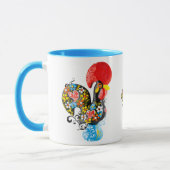 beroemde rooster van Barcelos Nr 06 - Floral editi Mok (Links)