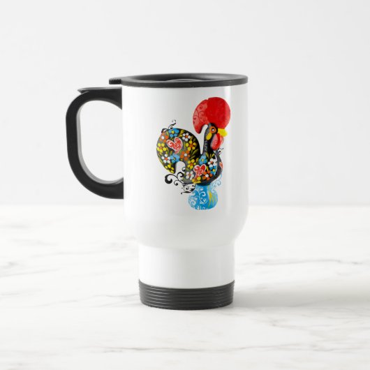 beroemde rooster van Barcelos Nr 06 - Floral editi Reisbeker (Links)