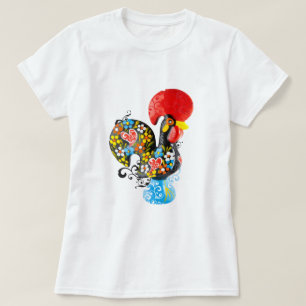 beroemde rooster van Barcelos Nr 06 - Floral editi T-shirt