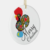 beroemde rooster van Barcelos Nr 06 Kerst Keramisch Ornament (Rechts)