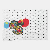 beroemde rooster van Barcelos Nr 06 - Polka Dots Theedoek (Horizontaal)