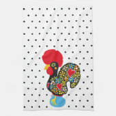 beroemde rooster van Barcelos Nr 06 - Polka Dots Theedoek (Verticaal)