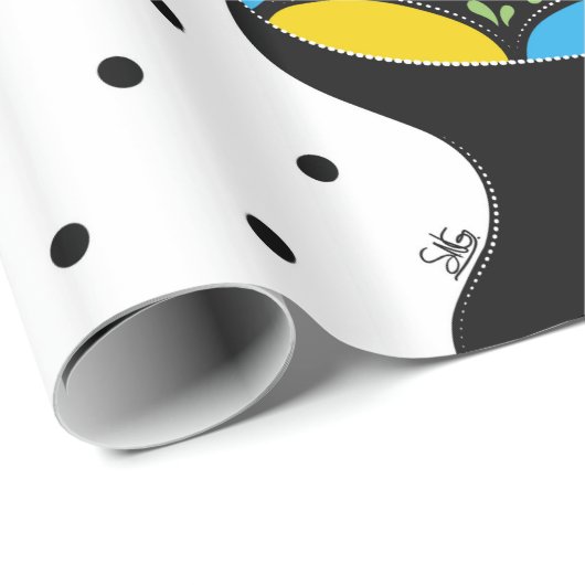 beroemde rooster van Barcelos Nr 09 - Polka Dots Cadeaupapier (Rol Hoek)