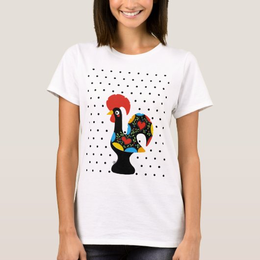 beroemde rooster van Barcelos Nr 09 - Polka Dots T-shirt (Voorkant)