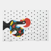 beroemde rooster van Barcelos Nr 09 - Polka Dots Theedoek (Horizontaal)