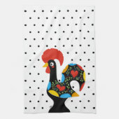 beroemde rooster van Barcelos Nr 09 - Polka Dots Theedoek (Verticaal)