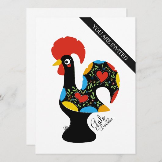 beroemde rooster van de uitnodiging van Barcelos N (Voorkant / Achterkant)