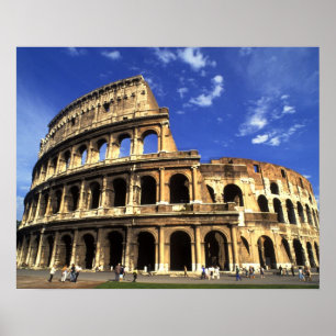 Beroemde ruïnes van het Colosseum in Rome Italië Poster