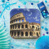 Beroemde ruïnes van het Colosseum Rome | Italië Papieren Bordje (Feest)