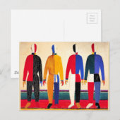 Beroemde schilderij van Kazimir Malevich, Sporters Briefkaart (Voorkant / Achterkant)