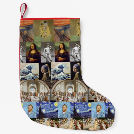 Beroemde Schilderijen Collage Kleine Kerstsok (Voorkant)