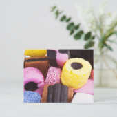 beroemde snoepjes van Licorice Briefkaart (Staand voorkant)
