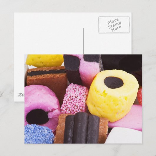 beroemde snoepjes van Licorice Briefkaart (Voorkant / Achterkant)