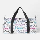 Beroemde steden van de wereld gepersonaliseerd plunjezak (Achterkant)