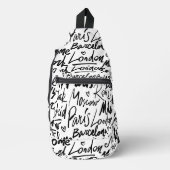 Beroemde steden van de wereld sling bag (Voorkant)