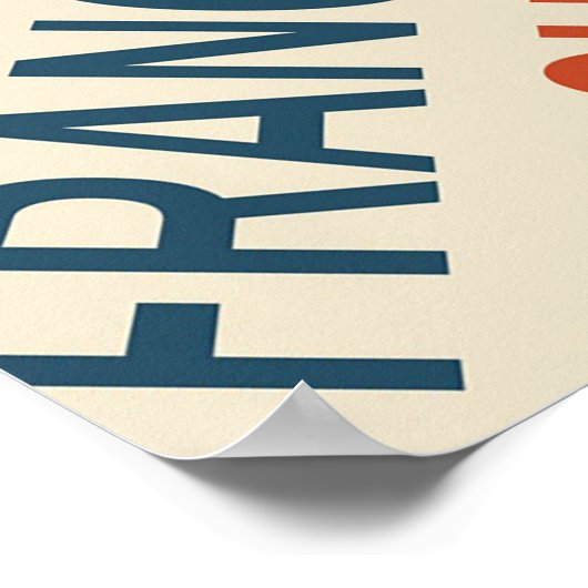  beroemde steden Verenigde Staten Word Cloud Poster (Hoek)