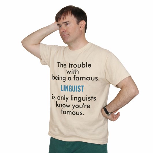 Beroemde taalkundige t-shirt