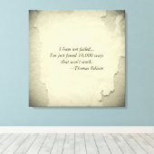 beroemde Thomas Edison citeert inspiratie voor suc Canvas Afdruk (Insitu (Houten vloer))