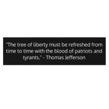 Beroemde Thomas Jefferson Quote, Boom van Vrijheid