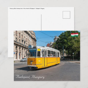 Beroemde tramlijn twee in Boedapest, Hongarije Briefkaart