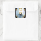 Beroemde uitspraak van Louis Braille Vierkante Sticker (Tas)