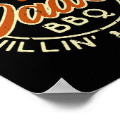 Beroemde vaders BBQ Grillin Barbecue Vaders Dag Pa Poster (Hoek)