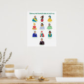 Beroemde wiskundigen in de geschiedenis Kinder kun Poster (Keuken)