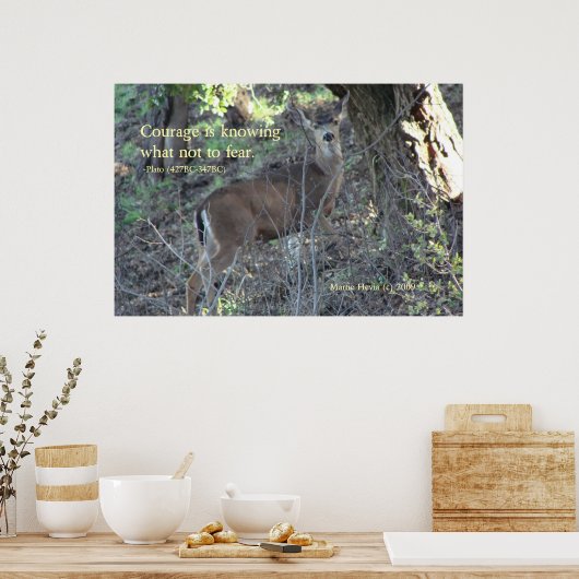 beroemde woorden: Courage - Deer - Poster (Keuken)