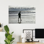 Beroemde woorden: Peace - Walk On Beach - Poster (Thuiskantoor)