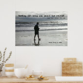Beroemde woorden: Peace - Walk On Beach - Poster (Keuken)