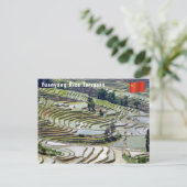 Beroemde Yuanyang Rijstterrassen - Yunnan, China Briefkaart (Staand voorkant)