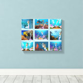 Beroemde zeemeermin collage. canvas afdruk (Insitu (Houten vloer))