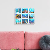 Beroemde zeemeermin collage. canvas afdruk (Insitu (Woonkamer))