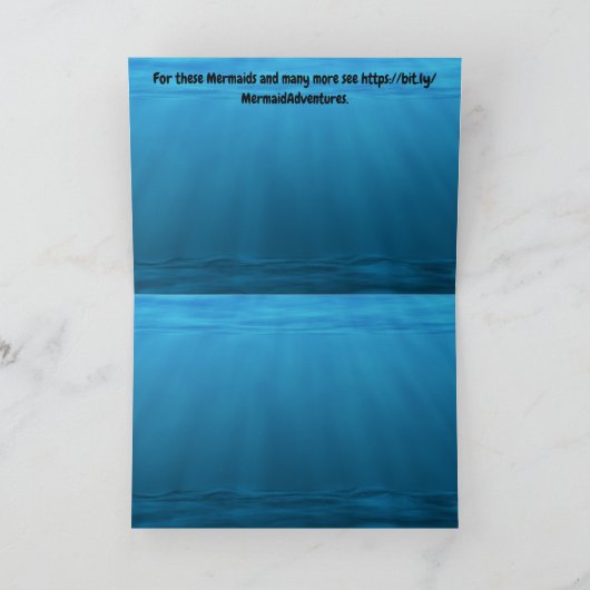 Beroemde zeemeermin kaart (Binnen)