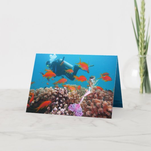 Beroemde zeemeermin kaart (Voorkant)