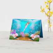 Beroemde zeemeermin kaart (Gele Bloem)