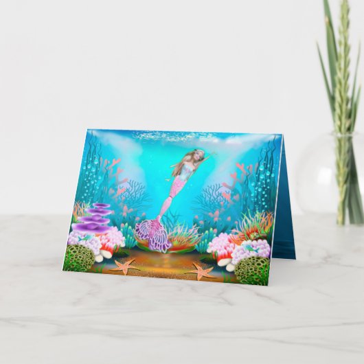Beroemde zeemeermin kaart (Voorkant)