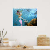 Beroemde zeemeermin poster (Keuken)