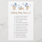 Beroemdheid Baby Namen Teddy Bear Boy Baby shower (Achterkant)