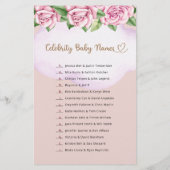 Beroemdheid Baby Namen Teddy Bear Meisje Baby show (Achterkant)