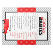 Beroemdheid Baby's Firetruck Baby shower Game Pack Notitieblok (Voorkant)