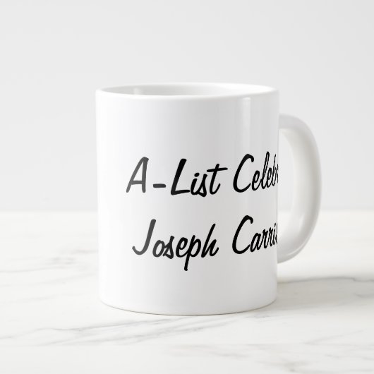 Beroemdheid op A-lijst Joseph Carrillo Grote Koffiekop (Voorkant rechts)