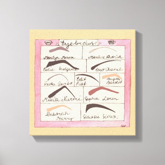 Beroemdheid Wenkbrauwen ~ Ingepakt Canvas .75 12x1 (Voorkant)