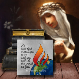 Beroemdste citaat van St. Catharina van Siena Tegeltje